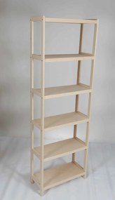 Regál drevený bukový počet políc 6 - 213x60x33 cm