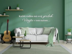 drevko Drevený citát Každá rodina má svoj príbeh Rozmer obrazu: 22 x 85 cm, Farba dekorácie: Čierna