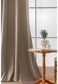 Svetlo béžový zatemňovací záves VELVET 140x250 cm Zavesenie: Kovové krúžky