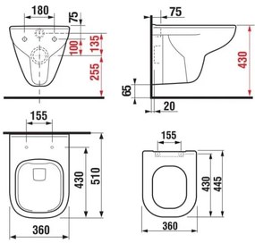 JIKA H8666140000001 - Závesné WC DEEP + WC sedátko SoftClose DEEP