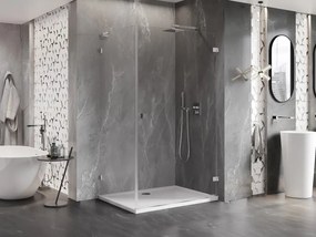 Mexen Lunar-B L, 1-krídlový sprchový kút, pravý, 100 x 80 cm, 8mm číre sklo, chrómový profil, 832L-100-080-01-00-P