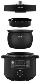 Tefal - Multifunkčný elektrický hrniec TURBO CUISINE 4,8 l 1090W/230V čierna