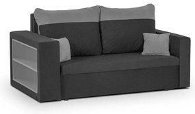 Pohovka pre 2 osoby s funkciou spania PAVEL Tmavošedá/svetlošedá