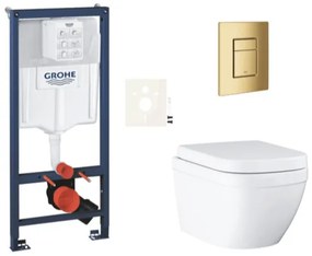 Závesný wc set do ľahkých stien / predstenová montáž GROHE Euro Ceramic SIKOGRSEUSCGL0, 1 ks
