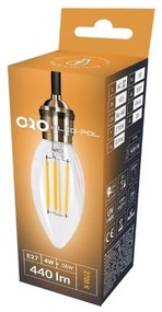 LED žiarovka E27 C35 FL 4W Farba: 2700K Teplá biela