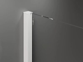 Mexen Velar, sprchový kút s posuvnými dverami 120 x 80 cm, 8mm sklo námraza, biela matná, 871-120-080-31-20