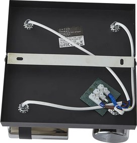 Stropný reflektor čierny s dymovým sklom 4-svetlá otočný a naklápací - Gianni