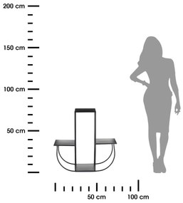 Květinový stojan ARKA 70 cm černý