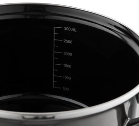 Smaltovaný hrniec s pokrievkou 3,3 l, čierna