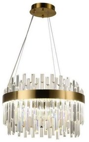 LED Stmievateľný luster na lanku LED/70W/230V 3000-6500K zlatá + diaľkové ovládanie