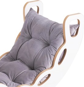 Multifunkčná detská súprava 4v1 – hojdačka, šmykľavka a vankúš sivá