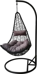 Závesné kreslo ELEGANT čierne / sivé FAT2623
