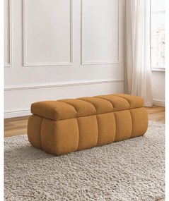 Okrovožltá lavica z textílie buklé – Bobochic Paris
