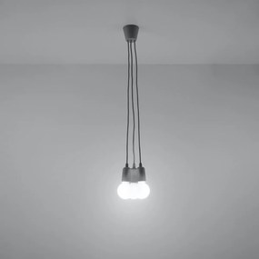 Sollux Lighting Závesné svietidlo DIEGO 3 sivé