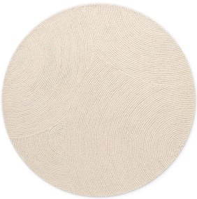 Koberec Hanse Home Calmio naturálny / biely kruh