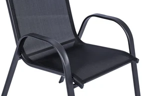 Záhradný jedálenský set Porto 150 cm + 4x kovová stolička Ramada