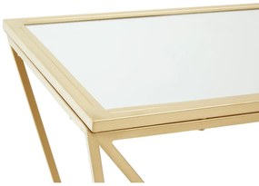 Konzolový stolík so sklenenou doskou v zlatej farbe 40x120 cm Farran – Premier Housewares