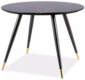 Okrúhly jedálenský stôl Cyryl 100 cm čierny