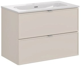 Závesná skrinka Bella kašmír so zápustným umývadlom 80 cm kašmír