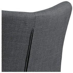 Tmavosivé čalúnené jedálenské kreslá v súprave s podrúčkami 2 ks Laura – Actona