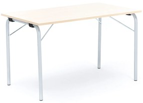 Skladací stôl NICKE, 1200x700x720 mm, laminát - breza, galvanizovaný