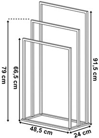 Dekorstudio Vešiak na uteráky 3-ramenný - chrómový