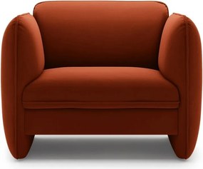 Zamatové kreslo v tehlovej farbe Georgia – Micadoni