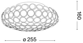 Ideal Lux - LED Krištáľové stropné svietidlo KING 3xG9/3W/230V pr. 25,5 cm zlatá