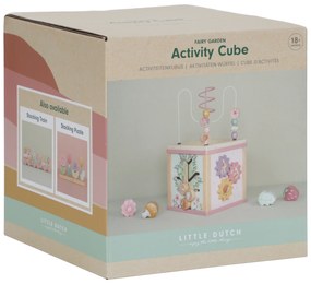 Kocka s aktivitami drevená Fairy Garden
