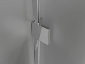 Mexen Lunar-F L, 1-krídlový sprchový kút so skladacími dverami, ľavý, 85 x 80 cm, 8mm číre sklo, chrómový profil, 836L-085-080-01-00-L