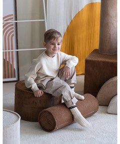 Hnedý menčestrový detský puf – Wigiwama
