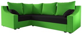 Rohová sedacia súprava Opal Plus (zelená + čierna) (L). Vlastná spoľahlivá doprava až k Vám domov. 1062123
