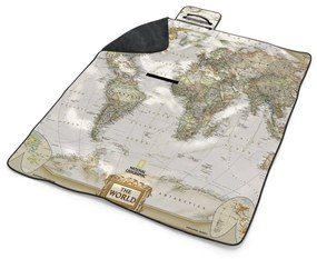 Sablio Plážová deka Mapa sveta: 200x140 cm