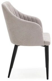 Svetlosivé čalúnené jedálenské kreslá v súprave 2 ks Nadi – Marckeric