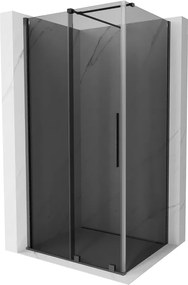 Mexen Velar, sprchový kút s posuvnými dverami 110 x 100 cm, 8mm šedé sklo, grafit brúsený, 871-110-100-41-66