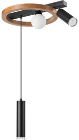 Luster na lanku OTIS 1xG9/5W/230V + 2xE27/15W/230V dub