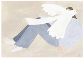 The Poster Club Plagát Bright Bird by Clara Schicketanz 50x70 cm