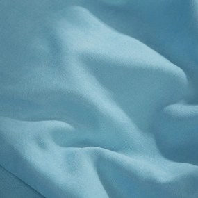 Blankytno modrý záves ADORE z mäkkej látky s velúrovou štruktúrou