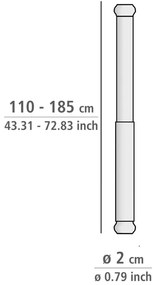 Tyč na sprchový záves v striebornej farbe 110 - 185 cm – Wenko