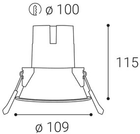 LED2 Kúpeľňové zápustné bodové LED osvetlenie ZERO, 10W, denná biela, okrúhle, biele, IP43