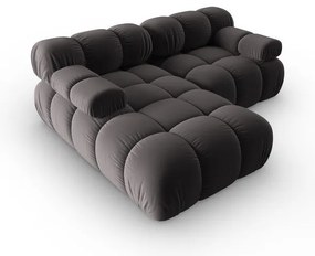 Tmavosivá zamatová pohovka 191 cm Bellis – Micadoni Home