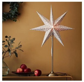 Markslöjd 705310 - Vianočná dekorácia BAROQUE 1xE14/25W/230V 65 cm biela/chróm