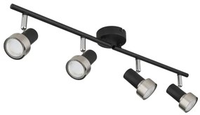 Globo 57917-4N - Bodové svietidlo  MASON 4xGU10/25W/230V čierna/strieborná