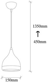 Čierne/v medenej farbe závesné svietidlo ø 14 cm Yildo – Opviq lights