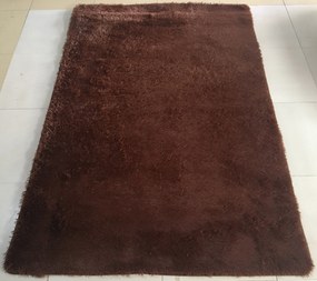 TA Koberec BROWN BROWN SILK Hnedý Obdĺžnikový Rozmer: 80x150 cm