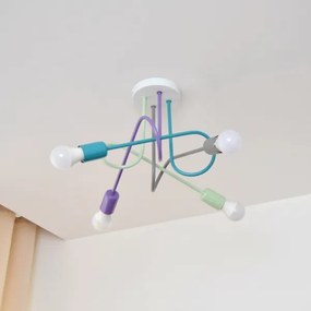 LED Prisadený luster OXFORD 4xE27/10W/230V