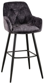 Barová stolička Milano grey velvet