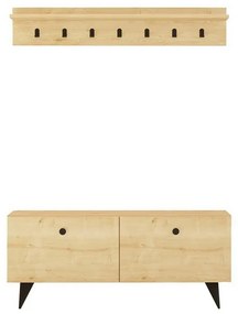 Nástenný vešiak s botníkom Rupa Oak