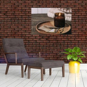 Obraz - Horiaca sviečka (90x60 cm)