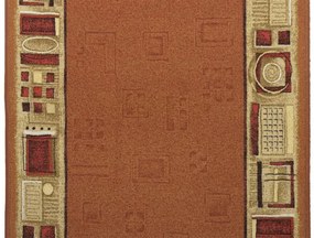 Koberce Breno Behúň JENA 84, šíře role 80 cm, oranžová, viacfarebná